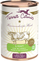 Produktbild von Terra Canis Light Rind mit Kürbis, Mango und Artischocke - 12 x 400 g