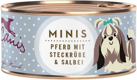 Produktbild von Terra Canis Mini 100 Gramm Hundenassfutter Sparpaket 36 x 100 Gramm Pferd mit Steckrübe & Salbei