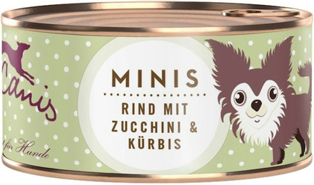 Produktbild von Terra Canis MINIS 100g Hundenassfutter Sparpaket 36 x 100 Gramm Rind mit Zucchini & Kürbis