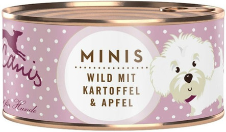 Produktbild von Terra Canis MINIS 100g Hundenassfutter Sparpaket 36 x 100 Gramm Wild mit Kartoffel & Apfel