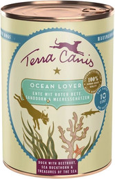 Produktbild von Terra Canis Ocean Lover Ente mit Roter Bete Sanddorn und Meeresschätzen - 12 x 400 g