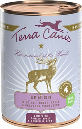 Produktbild von Terra Canis Senior 400g Dose Hundenassfutter 6 x 400 Gramm Wild, Tomate, Apfel & Gesundheitskräuter