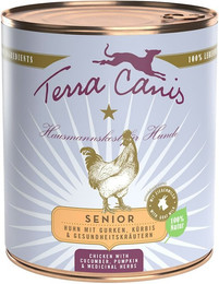 Produktbild von Terra Canis Senior 800g Dose Hundenassfutter Sparpaket 12 x 800 Gramm Huhn & Kräuter