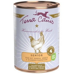Produktbild von Terra Canis Senior Huhn mit Gurke, Kürbis und Gesundheitskräutern - 6 x 400 g