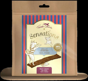 Produktbild von Terra Canis Sensations Jolly Jerkies Hundesnack 8 x 90 Gramm Jolly Jerkies Pferd-Sparpaket