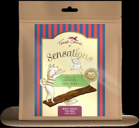 Produktbild von Terra Canis Sensations Jolly Jerkies Hundesnack 8 x 90 Gramm Jolly Jerkies Rind-Sparpaket