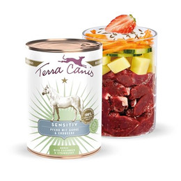 Produktbild von Terra Canis Sensitiv Pferd mit Gurke und Erdbeere - 400 g