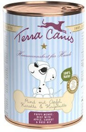 Produktbild von Terra Canis Welpe Rind mit Apfel, Karotte und Hagebutte - 6 x 400 g