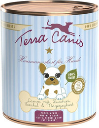 Produktbild von Terra Canis Welpenmenü 800g Hundenassfutter 6 x 800 Gramm Lamm mit Zucchini, Fenchel & Magerjoghurt