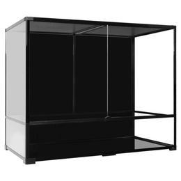 Produktbild von Terra Della Glas-Terrarium schwarz, Maße: 60 x 30 x 30cm