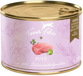 Produktbild von Terra Felis 200 Gramm Katzennassfutter 12 x 200 Gramm Pute