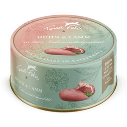 Produktbild von Terra Felis Huhn & Lamm Katzenfutter - 12 x 80 g
