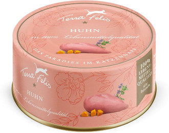 Produktbild von TERRA FELIS Huhn Mono-Protein Nassfutter für Katzen - 12 x 80 g