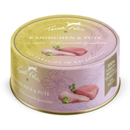 Produktbild von Terra Felis Kaninchen & Pute Katzenfutter - 12 x 80 g