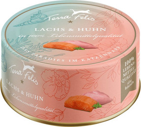 Produktbild von Terra Felis Lachs & Huhn Katzenfutter - 24 x 80 g