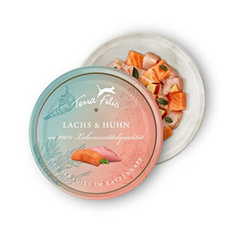 Produktbild von TERRA FELIS Lachs & Huhn Multi-Protein Nassfutter - 12 x 80 g