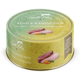 Produktbild von Terra Felis Rind & Kaninchen Katzenfutter - 12 x 80 g