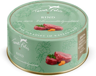Produktbild von Terra Felis Rind Katzenfutter nass - 12 x 80 g