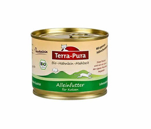 Produktbild von Terra-Pura Bio Nassfutter Hähnlein (Katze) - 400g