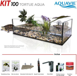 Produktbild von Terrarium-Set für Wasserschildkröten Aquavie 100 cm