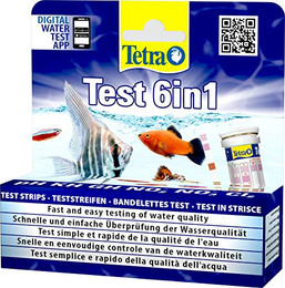 Produktbild von Tetra Test 6in1 Wasserteststreifen für Aquarium - 25 Stk.