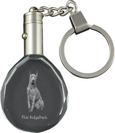 Produktbild von Thai Ridgeback - Anhänger mit Hundefoto, Kristall-Schlüsselring in Geschenkbox, ein einzigartiges Geschenk von Art-Dog transparent