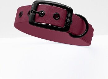 THE DOG IDEA Biothane Halsband Bordeaux Schwarz – Bild 1 von 3
