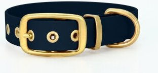 THE DOG IDEA Biothane Halsband Gold Navy L – Bild 1 von 3