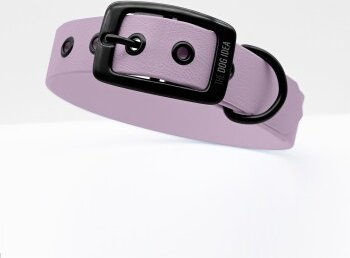 THE DOG IDEA Biothane Halsband Lavendel Schwarz XXL – Bild 1 von 3
