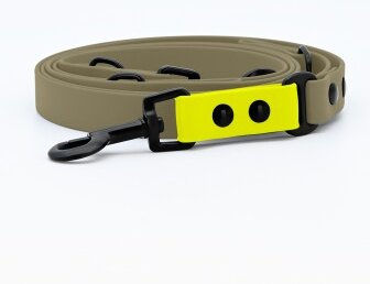 Produktbild von THE DOG IDEA Biothane Hundeleine Beige neon gelb - 2 m