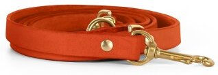 THE DOG IDEA Echtleder Hundeleine Orange M-L – Bild 1 von 3