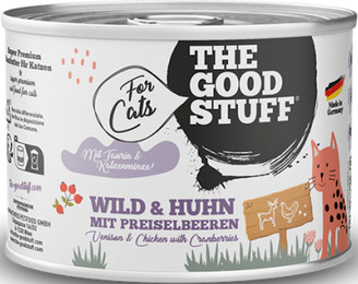 Produktbild von The Goodstuff Adult Dose 200g Katzennassfutter 12 x 200 Gramm Wild & Huhn+Preiselbeer