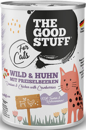 Produktbild von The Goodstuff Adult Dose 400g Katzennassfutter 12 x 400 Gramm Wild & Huhn+Preiselbeer