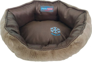 Produktbild von ThermoSwitch Santorini orthopädisches Hundebett S braun/mokka