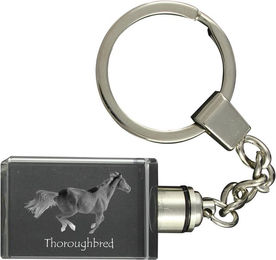 Produktbild von Thoroughbred - Crystal pendant with photo of a horse, illuminated pendant, unique gift by Art-Dog brand transparent