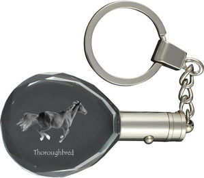 Produktbild von Thoroughbred - pendant with a picture of a horse, crystal key ring in a gift box, unique gift by Art-Dog brand transparent