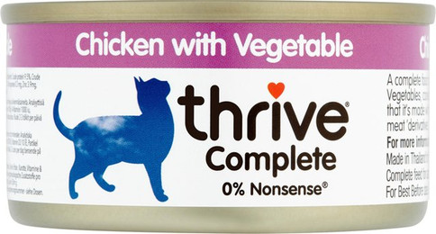 Produktbild von Thrive Complete Huhn mit Gemüse Nassfutter für Katzen - 6 x 75 g