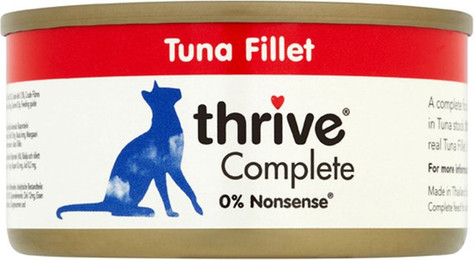 Produktbild von Thrive Complete Nassfutter für erwachsene Katzen Thunfischfilet - 6 x 75 g