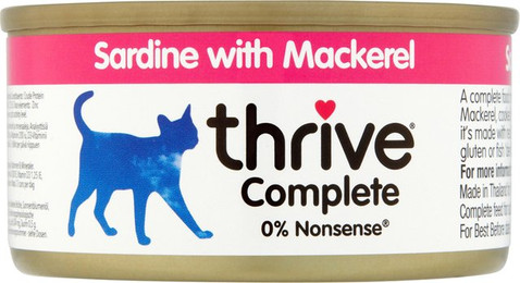 Produktbild von Thrive Complete Sardine mit Makrele Katzenfutter - 6 x 75 g