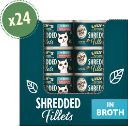 Produktbild von Thunfisch mit Lachs in Brühe für Katzen (24x70g) | Lily's Kitchen