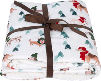 Produktbild von TIAKI Decke Funny Winter Dogs - Decke für Menschen L 150 x B 130 cm