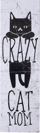 Produktbild von TIAKI Dekoschild "Crazy Cat Mom" zum Aufhängen
