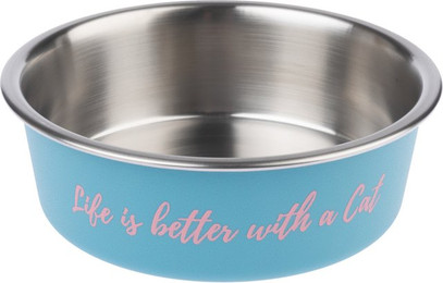 Produktbild von TIAKI Edelstahlnapf Better With A Cat - 0,85 l