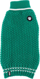 Produktbild von TIAKI Hundepullover Reflective Knit, grün - ca. 40 cm Rückenlänge