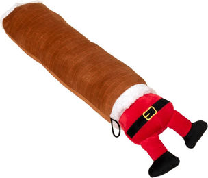 Produktbild von TIAKI Hundespielzeug Weihnachtsmann im Schornstein - ca. L 48 x B 11 x H 8 cm