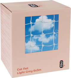 Produktbild von TIAKI Katzenschutznetz mit Drahtverstärkung, hellgrau - 6 m