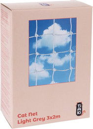 Produktbild von TIAKI Katzenschutznetz mit Drahtverstärkung, hellgrau - 3 m
