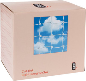 Produktbild von TIAKI Katzenschutznetz mit Drahtverstärkung, hellgrau - 10 m