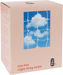 Produktbild von TIAKI Katzenschutznetz mit Drahtverstärkung, hellgrau - 12 m