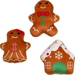 Produktbild von TIAKI Katzenspielzeug-Set Lebkuchen-Familie - 3er Set